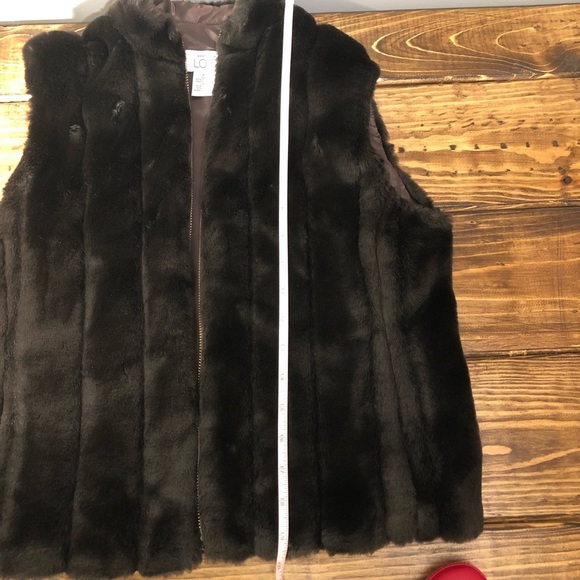 Ann Taylor LOFT Brown Faux Fur Vest Size XS - Picture 8 of 8